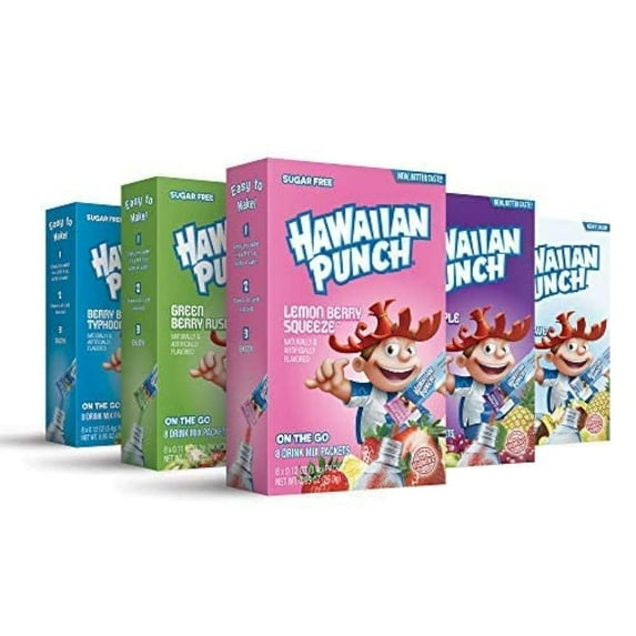 2 Pack-Hawaiian Punch, Paradise Variety Pack– Powder Drink Mix - (5 Boxes, 40 Sticks) – Sugar Free & Delicious, Excellent Source Of Vitamin C, Makes 40 Flavored Water Beverages