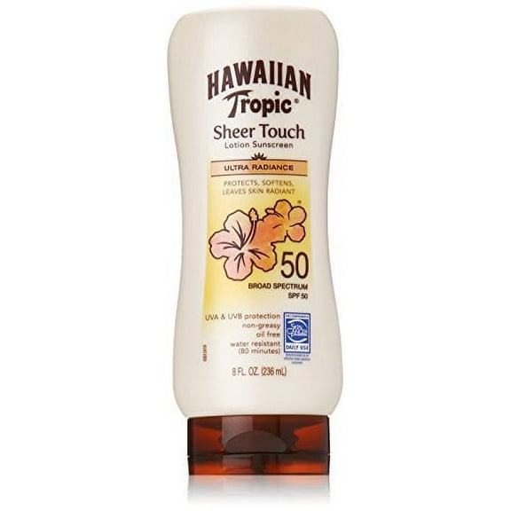 2 Pack Hawaiian Tropic Sheer Touch Lotion Sunscreen, SPF 50, 8 Oz each
