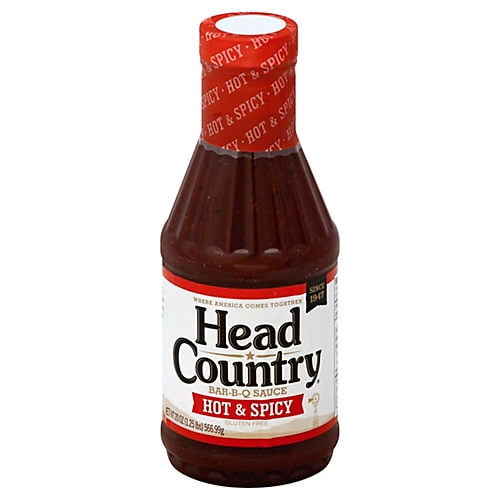 2 Pack Head Country Hot & Spicy Bar-B-Q Sauce