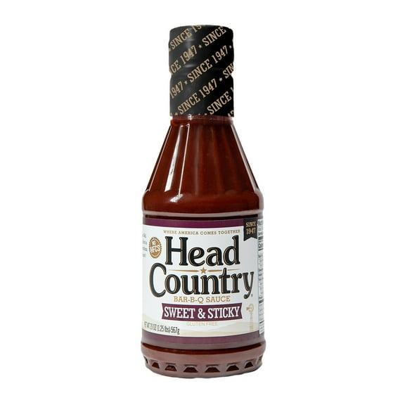 Pack Of 2 Head Country Sweet & Sticky Bar-B-Q Sauce - 20 oz (Packaging May Vary)