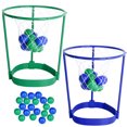 thumbnail image 1 of 2 Pack Head Hoop Basketball Party Game for Kids and Adults Carnival Game Adjustable Basket Net Headband with 20 Balls for Carnival Party Birthday Party Family Indoor Outdoor Game (Green + Blue), 1 of 3