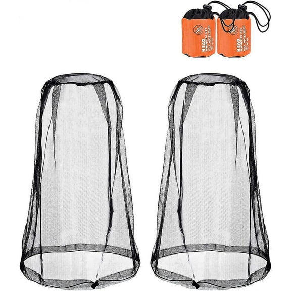 2 Pack Head Net Face Mesh Head Cover For Outdoor Lovers Protect From Fly Screen Mosquito Gnat And Other Flies