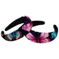 2 Pack Headbands for Women, Non Slip Padded Hairbands, Butterflies with