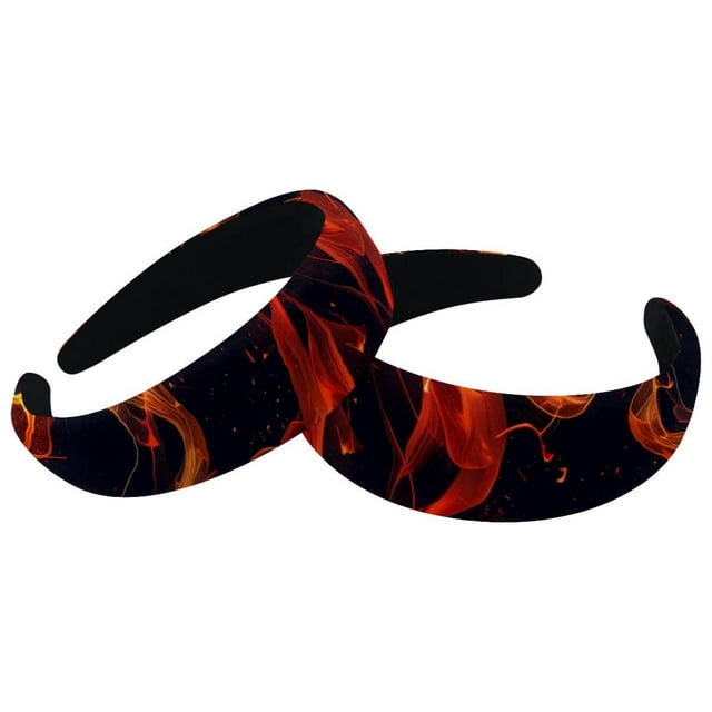 2 Pack Headbands for Women, Non Slip Padded Hairbands, Cool Fire
