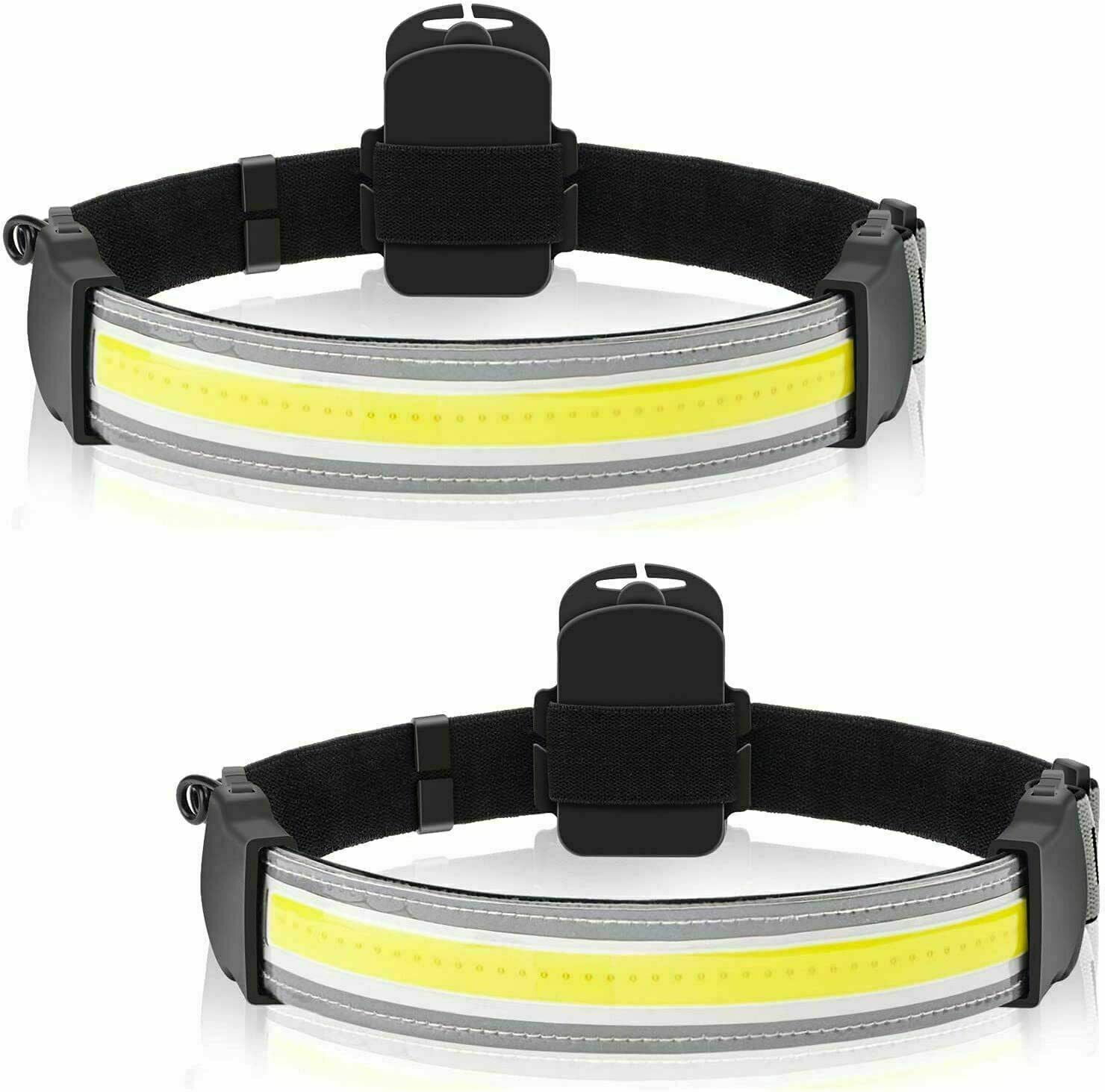 2 Pack Headlamp Flashlight 2000 Lumens LED 220° Wide Beam Headlamp Lightweight
