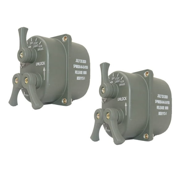 2 Pack- Headlight Switch 3-lever- Green, fits Military Humvee