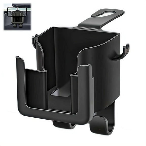 2 Pack Headrest Cup Holder with Hooks, 4-in-1 Back Seat Organizer, Universal Vehicle Drink & Phone Mount for Sedans SUVs Trucks, Father's Day Gift