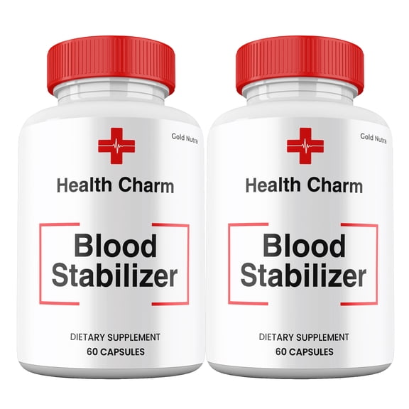 (2 Pack) Health Charm Blood Support Capsules, Health Charm Pills Max Strength Supplement All Natural Premium Formula Circulation, 30 Day Supply per Bottle