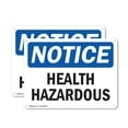 thumbnail image 1 of (2 Pack) Health Hazards OSHA Notice Sign 10 Inch X 7 Inch Indoor / Outdoor Rust-Free Aluminum Metal Signs for Workplace, Workshop, and Construction Site, Made in the USA, 1 of 8