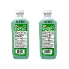 2 Pack - Health Smart 70% Isopropyl Rubbing Alcohol with Wintergreen Oil Antiseptic & First Aid Solution, 12 oz