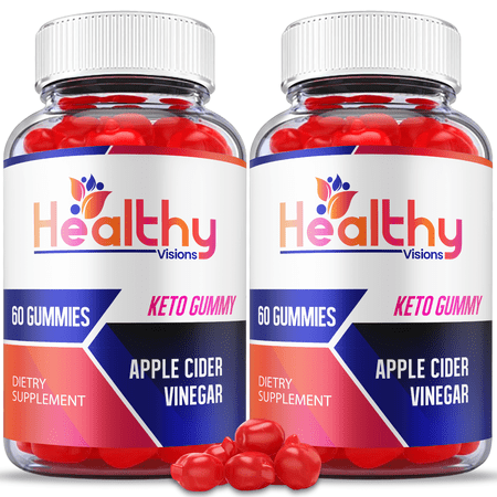 (2 Pack) Healthy Visions Keto Gummies with Apple Cider Vinegar, 1000 mg ACV Weight Loss Support Gummy, Vegan Ingredients, Healthy Visions Keto Gummie (120 Gummies)