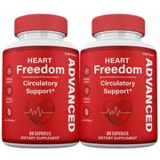2 Pack Heart Freedom Capsules, Heart Freedom Pills Circulation and Blood Support, Maximum Strength All Natural Supplement, 2 Months Supply