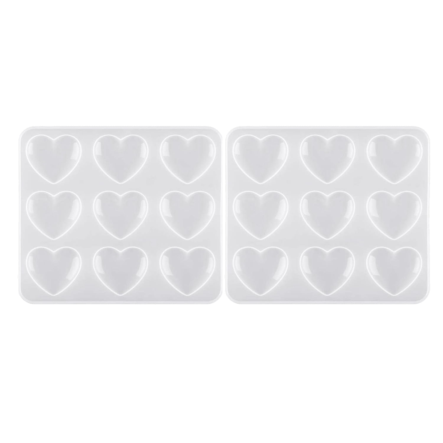 2pcs Resin Epoxy Earring Molds, EEEkit Silicone Casting Molds for Jewelry Resin Craft Casting, Leaf, Teardrop, Round, Heart Shaped, Snowflake Pendant