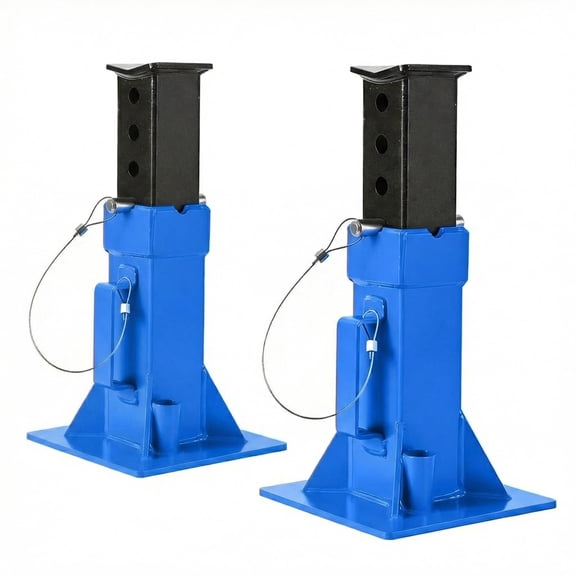 2 Pack Heavy-Duty 22-Ton Pin Lock Jack Stands, 11-18.5 Inch Quick-Adjust Height, Professional Garage Equipment for Supporting Trucks, RVs, Trailers & Automotive Vehicles