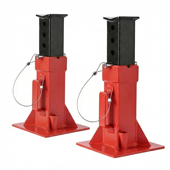 2 Pack Heavy-Duty 22-Ton Pin Lock Jack Stands, 11-18.5 Inch Quick-Adjust Height, Professional Garage Equipment for Supporting Trucks, RVs, Trailers & Automotive Vehicles