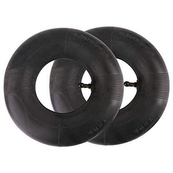 2 Pack Heavy Duty 3.00-8 Inner Tubes with TR87 Bent Valve Stems for Wheelbarrows, Hand Trucks, Lawn Mowers, Carts, and Utility Equipment
