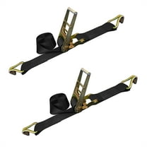 2 Pack Heavy Duty 3" x 30' Ratchet Strap w/J Hook Flatbed Truck Trailer Tie Down