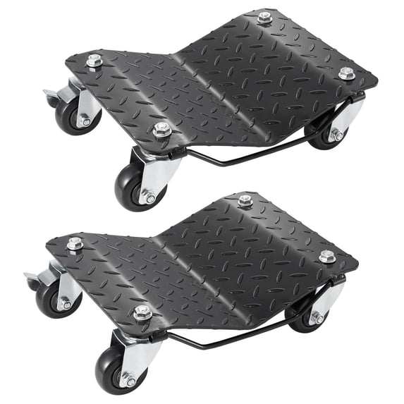 2-Pack Heavy Duty 3000lb Car Dolly Wheel Skate, Tire Dolly for Auto Repair, Vehicle Maintenance, Garage, and DIY (Universal Fit for Most Cars, Trucks, SUVs)