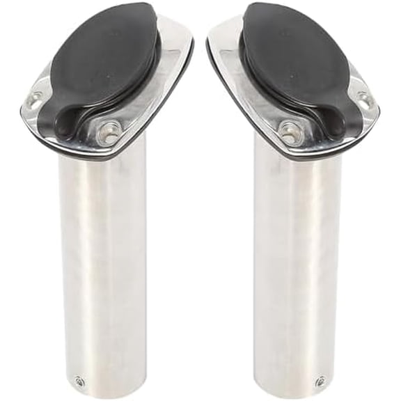 2-Pack Heavy Duty 316 Stainless Steel Fishing Rod Holders Flush Mount 30 Degree withLiner,Gasket (with Cap)$$Sport & Recreation Other