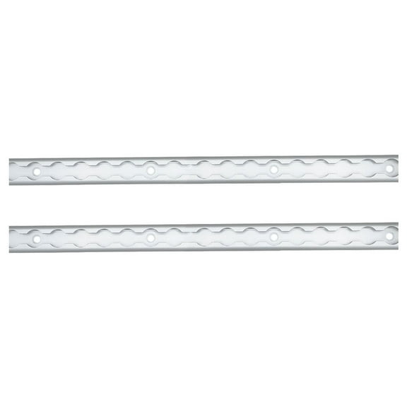 2 Pack Heavy Duty Aluminum 4ft L-Track Trailer Tie Down Rail for Enclosed, Utility Trailers, Cargo Vans, Truck Beds, Securing Motorcycles, ATVs, Dirt Bikes - 2,225 lbs BS - Silver