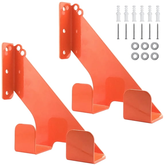 2 Pack Heavy Duty Chainsaw Holder, Wall Mount Garage Tool Storage Hook, Double U Hook, 150 lb Capacity, Rust-Resistant Hanger
