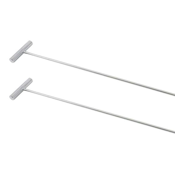 (2 Pack) Heavy Duty Chrome Fifth Wheel Pin Puller w/ Hook 34"