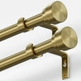 thumbnail image 1 of 2-Pack Heavy Duty Curtain Rods for Windows 28 to 48 Inch, 1 Inch Pole Adjustable Curtain Rod Set with Easy Installation and Modern Design (Antique Gold, 16 to 60 Inch), 1 of 18