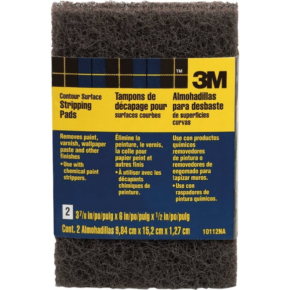 3M Heavy Duty Scrubbing Pad - Steel Wool, Flexible - 2 Pack