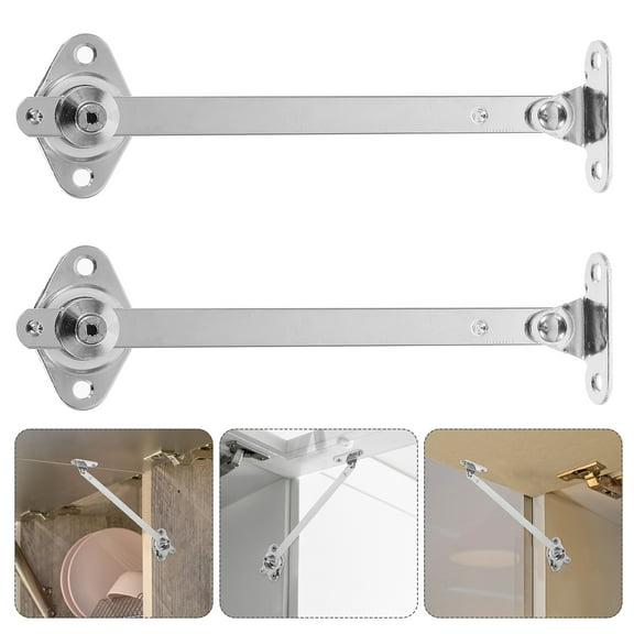 4Pcs Stainless Steel Lift Up Cabinet Hinges Drop Down Lid Support Hinges for Kitchen Cabinets