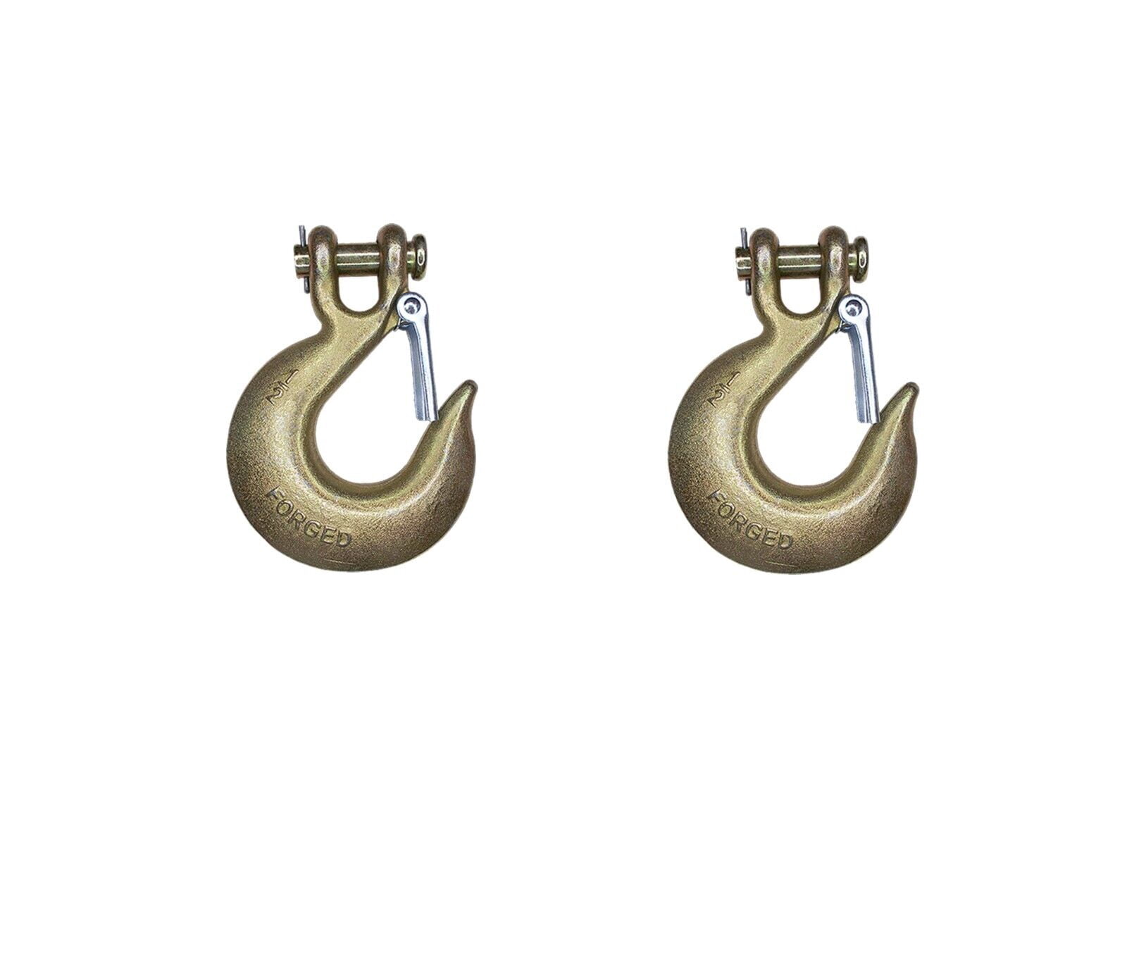 6 Pack 1/2" Clevis Chain Hooks, Heavy Duty Clevis Slip Hook With Safety