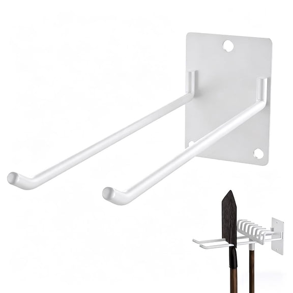 2-Pack Heavy Duty Garage Storage Hooks, 10” Wall Mount Organizer for Ladders, Beach Chairs, Strollers & Garden Tools, Double Hook Tool Rack with Screws