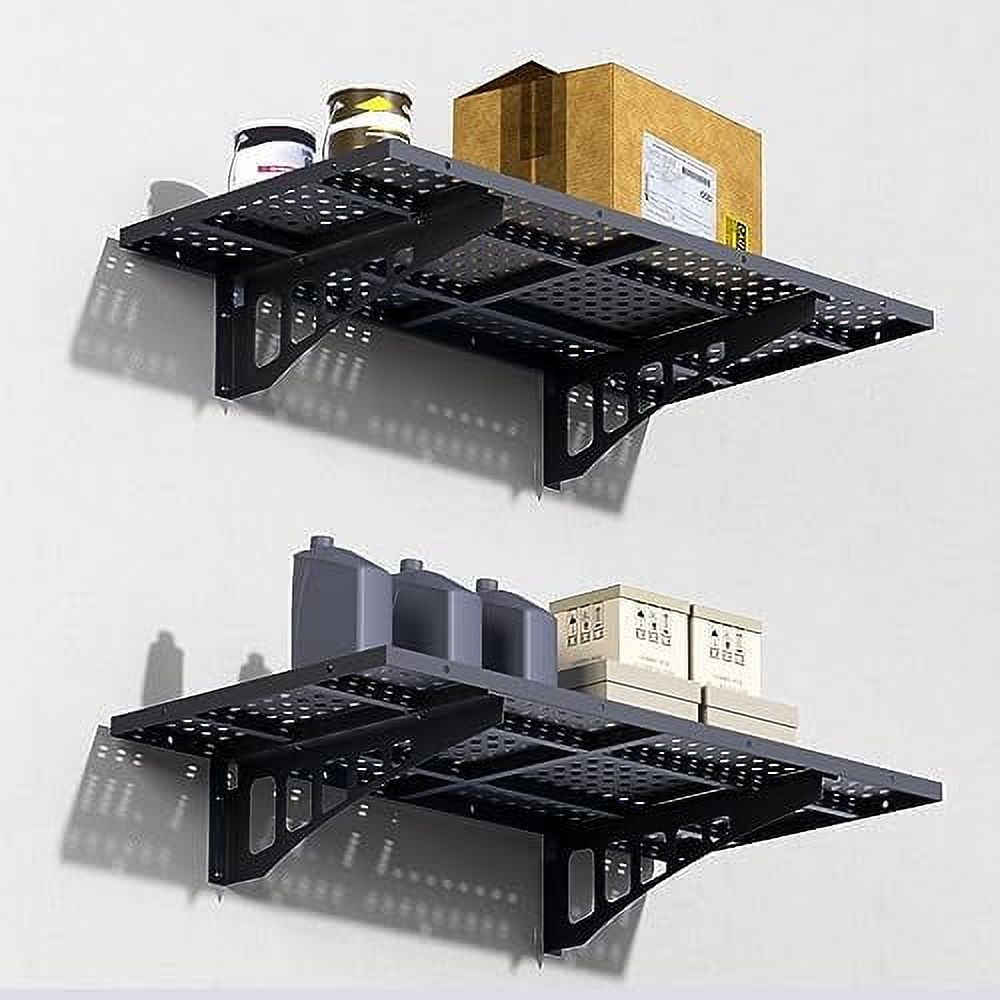 2Pack HeavyDuty Garage Storage Wall Shelving Wall Mounted Shelves for