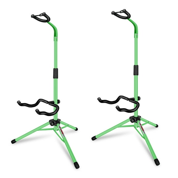 2-Pack Heavy Duty Guitar Stand Pair - Adjustable Height 28"-33", Universal Fit for Acoustic/Electric/Bass Guitars & Cellos, Non-Slip Tripod Base with Protective Padding
