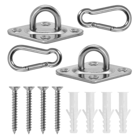 2 Pack Heavy Duty Hammock Hanging Kit - Swing Hooks, Ceiling Hooks for Wall/Ceiling Mount, Indoor & Outdoor, 5mm