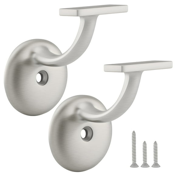 WellMade 2 Pack Heavy Duty Hand Rail Stair BracketsStainless Steel Stair Support for Office or  Home Staircase Handrail, WellMade