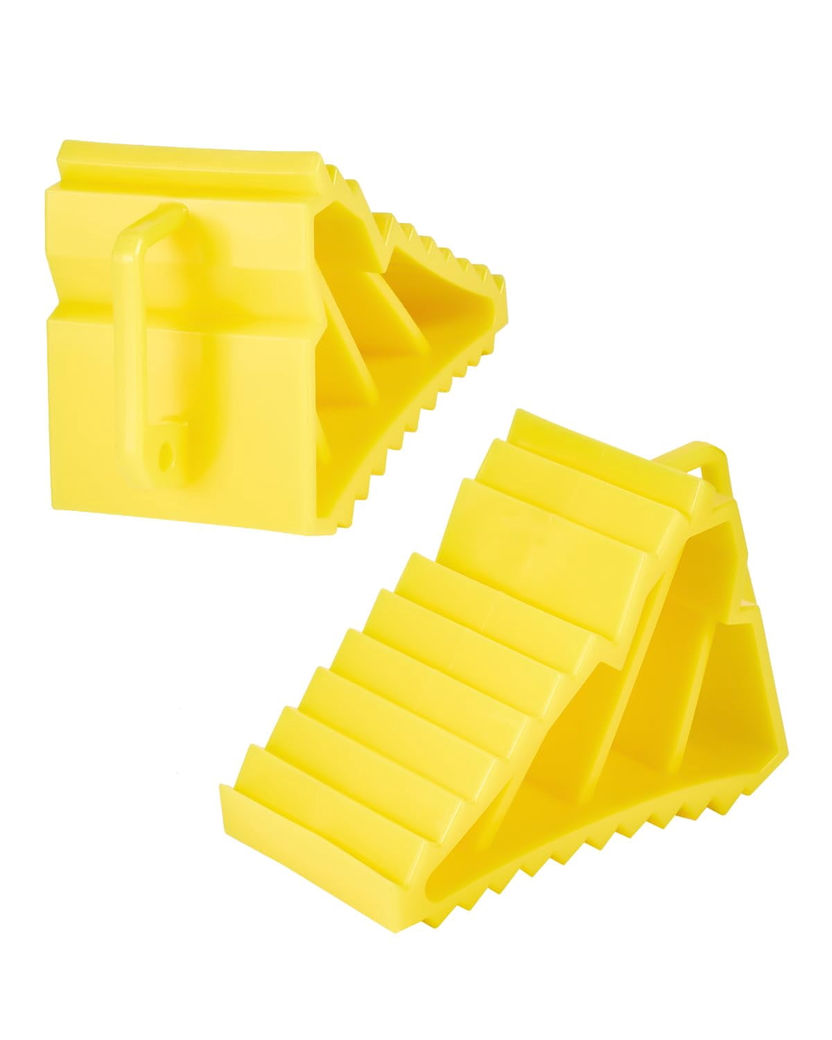 2‑Pack Heavy‑Duty Hard Plastic Wheel Chocks, Non‑Slip Tire Wedge ...