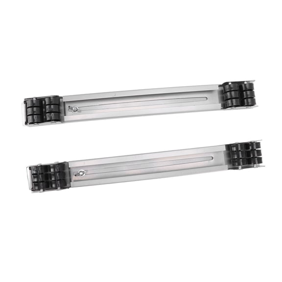 2-Pack Heavy Duty Iron Mobile Roller Brackets for Washing Machine & Refrigerator with Non-Slip Pads, 27.6in Extension