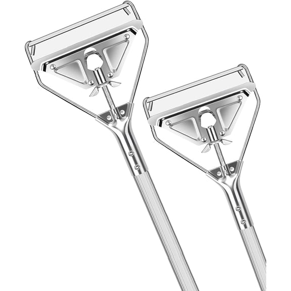 2 Pack Heavy Duty Metal Mop Handle Replacement for Floor Cleaning