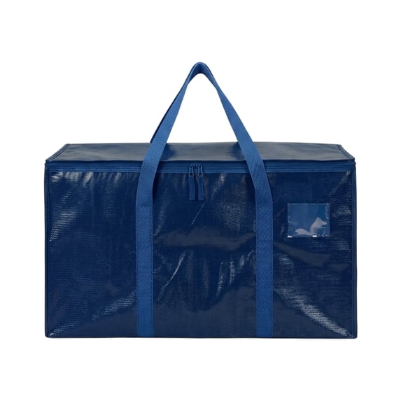2 Pack Heavy Duty Moving Bags, Large Moving Bags With Comfort Carrying Handles, Reusable Packing Container For Bedding, Clothes And Apartment Relocation (Dark Blue)