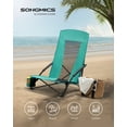 thumbnail image 1 of Set of 2 Camping Chairs, Beach Chairs, Portable Outdoor Chairs, with High Backrest, Cup Holder, Lightweight, Heavy-Duty, Max. Load 330 lb per Chair,Green, 1 of 7