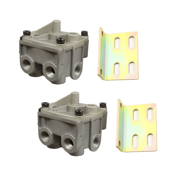2 Pack Heavy Duty R-12P Relay Valve - Air Brake Relay Valve Replaces 065476, Velvac 034076, Bendix 065476, 109001, 109002, 109264, 109424, 109446, OE Aftermarket 3520223, 3520261