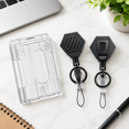 2 Pack Heavy Duty Retractable Keychain Withic Closure Badge Reel ...