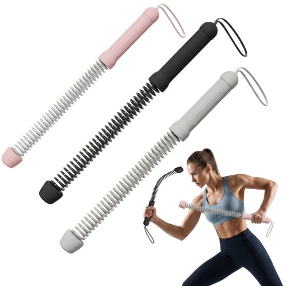 2 Pack Heavy Duty Ropeless Battle Ropes with Weighted Spring Handles, Silent Compact Fitness Gear for HIIT Full Body Workout, Space Saving Home & Apartment Gym Equipment