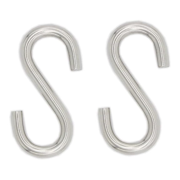 2 Pack Heavy Duty S , Stainless Steel S-Hook for Hanging Hammock Stand Plants, Max 500 Lbs, 3.3 Inch Long 5/16 Inch Thick Industrial Grade Quality Utility