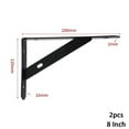 thumbnail image 1 of 2 Pack Heavy Duty Shelf Bracket L -Shape Right Angle Tripod Iron Support Stand DIY Furniture Walls Mount Home Decor, 1 of 7