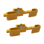 2 Pack Heavy Duty Shipping Container Door Lock w/ Padlock 4 Keys - 9 to 17 Adjustable Anti-Theft Steel Cargo Door Lock for Semi-Trailer Box, Warehouse Door