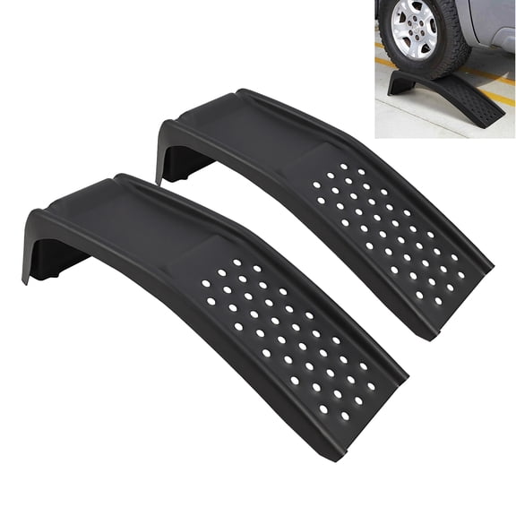 2 Pack Heavy Duty Solid Steel Car Ramps, 4000 lbs Capacity, Automotive & Truck Loading Ramps for Oil Changes, Repairs, and Garage Service, Non-Slip, Easy Lift, Durable Vehicle Maintenance Ramps