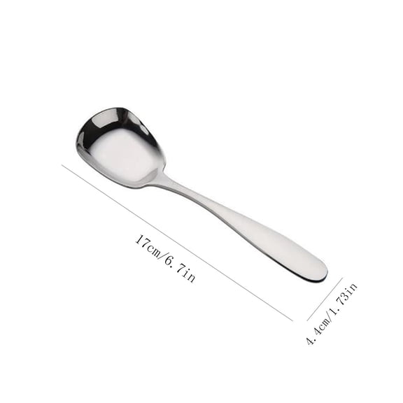 2-Pack Heavy Duty Stainless Steel Spoons, Rust-Proof Flat Bottom Design for Muffins Ice Cream, Dishwasher Safe Kitchen Utensils