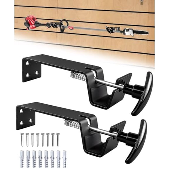 2 Pack Heavy Duty Steel Trimmer Racks for Enclosed Trailers and Garages, Wall Mountable Weedeater Rack, Secure Storage for Weed Eaters Hedge Trimmers Tools$$Tools & Hardware Other