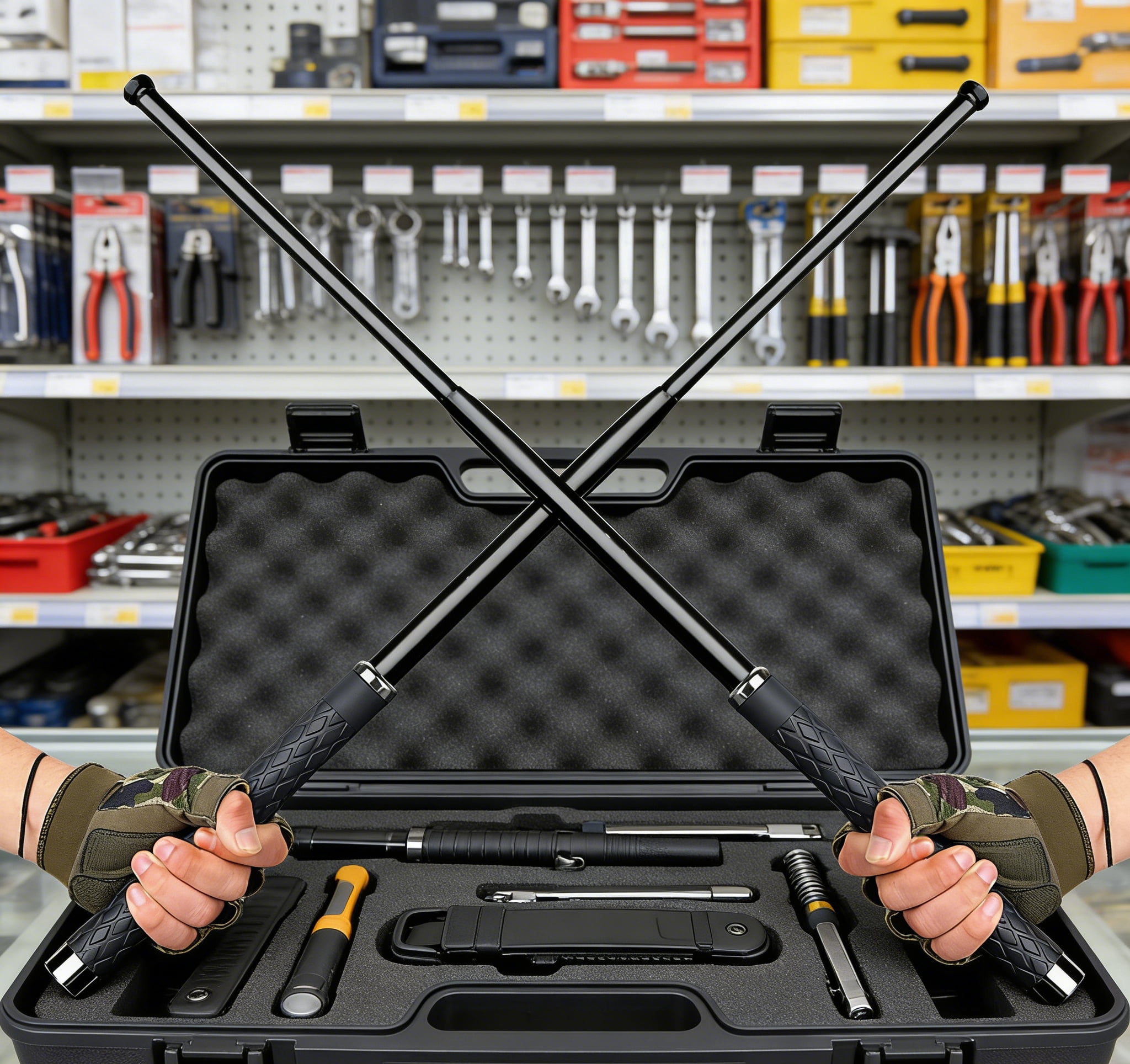 2-Pack Heavy-Duty Telescopic Tool Extension Rods, Extendable Utility ...